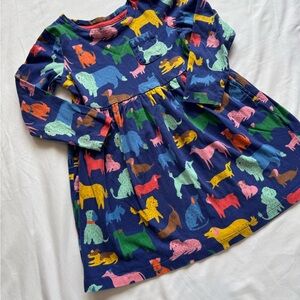 Mini Boden Colorful Dog Print Dress